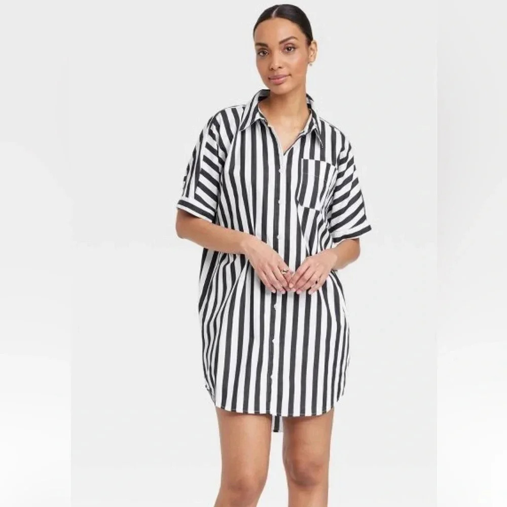 A New Day Nautical Shirt Dress size XL